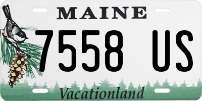 ME license plate 7558US