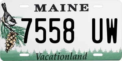 ME license plate 7558UW