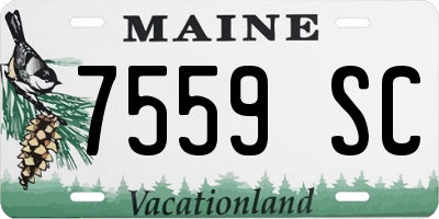 ME license plate 7559SC