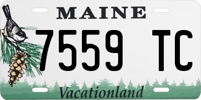 ME license plate 7559TC