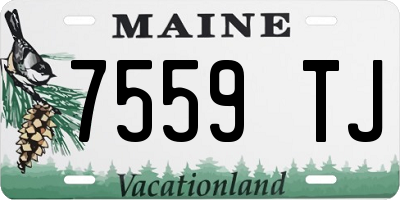 ME license plate 7559TJ