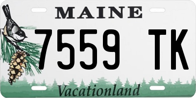 ME license plate 7559TK