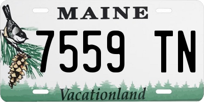 ME license plate 7559TN