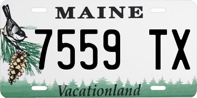 ME license plate 7559TX