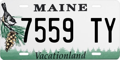 ME license plate 7559TY