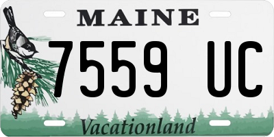 ME license plate 7559UC