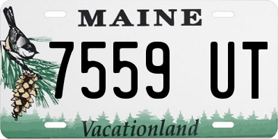 ME license plate 7559UT