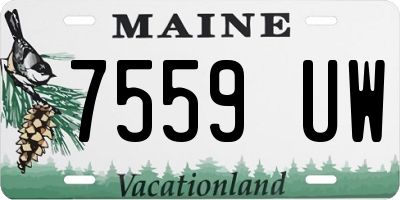 ME license plate 7559UW