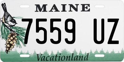 ME license plate 7559UZ