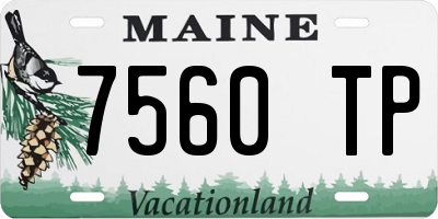 ME license plate 7560TP