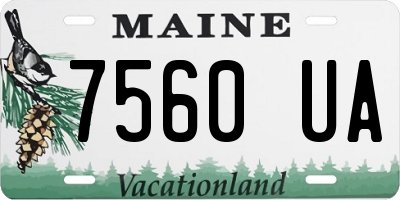 ME license plate 7560UA