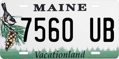 ME license plate 7560UB