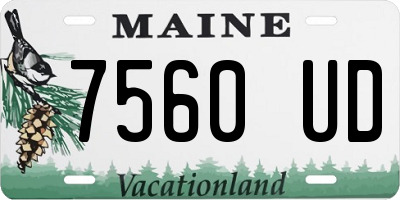 ME license plate 7560UD