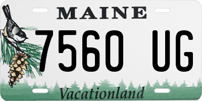 ME license plate 7560UG