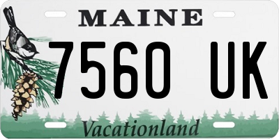 ME license plate 7560UK