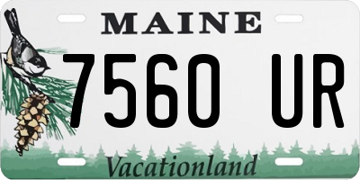 ME license plate 7560UR