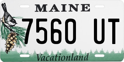 ME license plate 7560UT