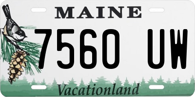 ME license plate 7560UW