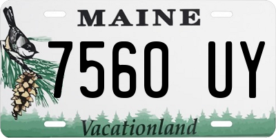 ME license plate 7560UY