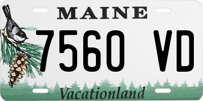 ME license plate 7560VD