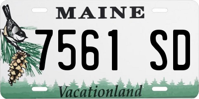 ME license plate 7561SD