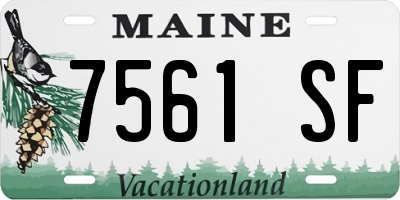 ME license plate 7561SF