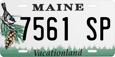 ME license plate 7561SP