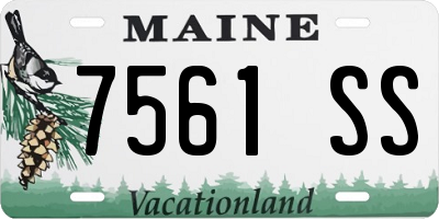 ME license plate 7561SS