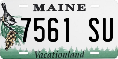 ME license plate 7561SU