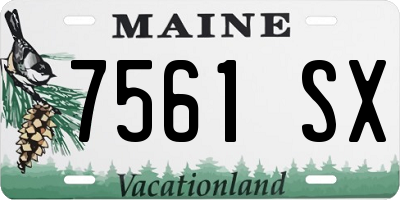 ME license plate 7561SX