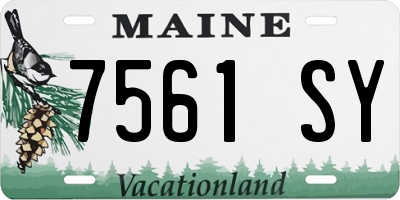 ME license plate 7561SY