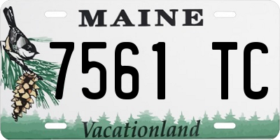 ME license plate 7561TC