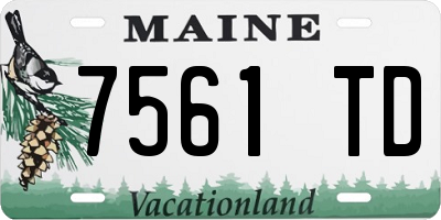 ME license plate 7561TD