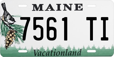ME license plate 7561TI