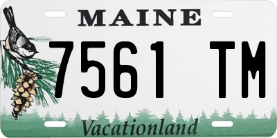 ME license plate 7561TM