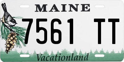 ME license plate 7561TT