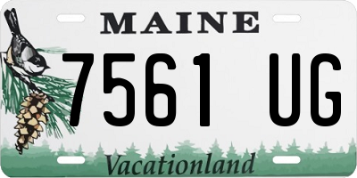 ME license plate 7561UG