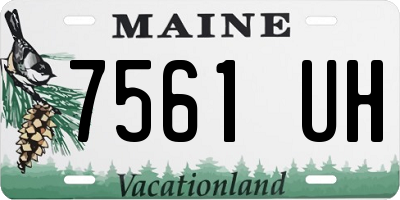 ME license plate 7561UH