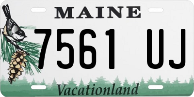 ME license plate 7561UJ