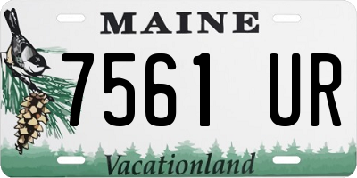 ME license plate 7561UR