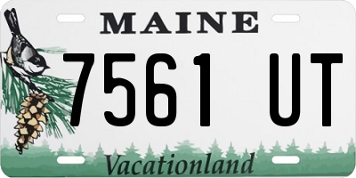 ME license plate 7561UT