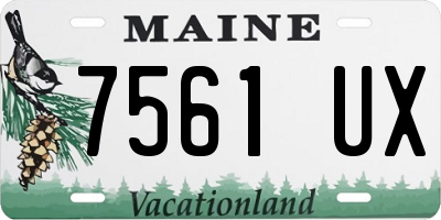 ME license plate 7561UX
