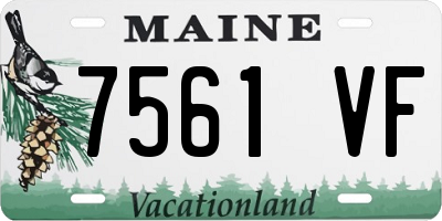 ME license plate 7561VF