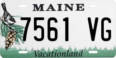 ME license plate 7561VG