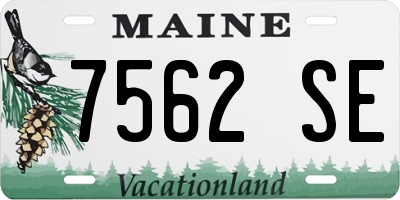 ME license plate 7562SE