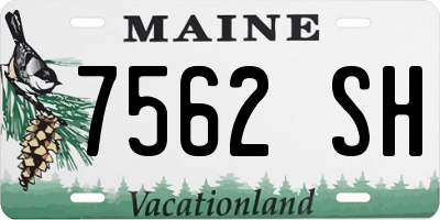 ME license plate 7562SH