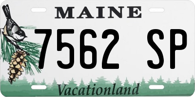 ME license plate 7562SP
