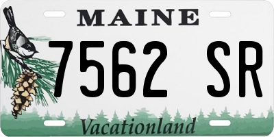 ME license plate 7562SR