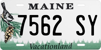 ME license plate 7562SY
