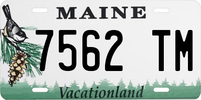 ME license plate 7562TM